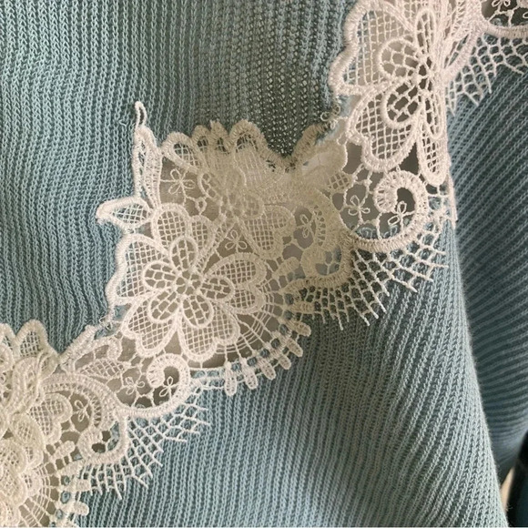 See by Chloé Chevron Lace Sweater Size XL New with FLAW - Picture 9 of 16